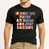 In God We Trust My Guns Are Just Backup Cooling Performance Crew T-Shirt