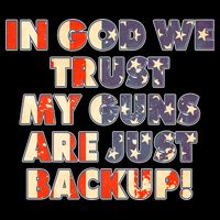 In God We Trust My Guns Are Just Backup 7-Panel Snapback Hat