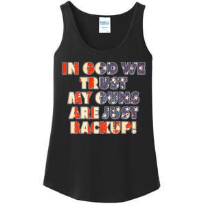 In God We Trust My Guns Are Just Backup Ladies Essential Tank