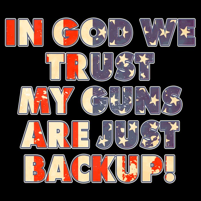 In God We Trust My Guns Are Just Backup 16 in Basic Backpack