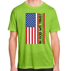 In God We Trust Psalm 56:4 US Flag Adult ChromaSoft Performance T-Shirt