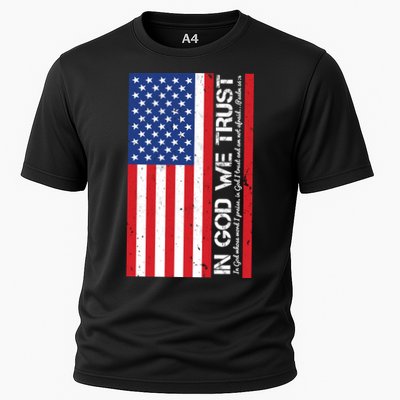 In God We Trust Psalm 56:4 US Flag Performance Shirt