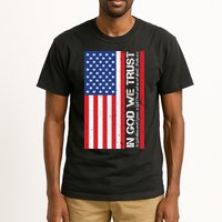 In God We Trust Psalm 56:4 US Flag Tall T-Shirt