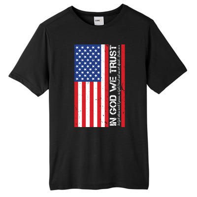 In God We Trust Psalm 56:4 US Flag Tall Fusion ChromaSoft Performance T-Shirt