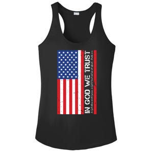 In God We Trust Psalm 56:4 US Flag Ladies PosiCharge Competitor Racerback Tank