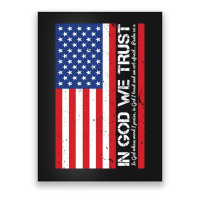 In God We Trust Psalm 56:4 US Flag Poster