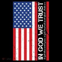 In God We Trust Psalm 56:4 US Flag Premium T-Shirt