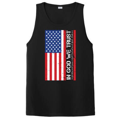 In God We Trust Psalm 56:4 US Flag PosiCharge Competitor Tank