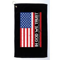 In God We Trust Psalm 56:4 US Flag Golf Towel