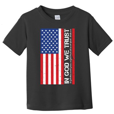 In God We Trust Psalm 56:4 US Flag Toddler T-Shirt