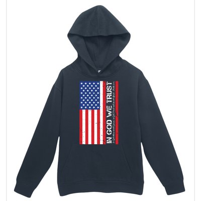 In God We Trust Psalm 56:4 US Flag Urban Pullover Hoodie