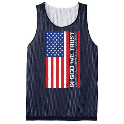 In God We Trust Psalm 56:4 US Flag Mesh Reversible Basketball Jersey Tank