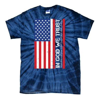 In God We Trust Psalm 56:4 US Flag Tie-Dye T-Shirt