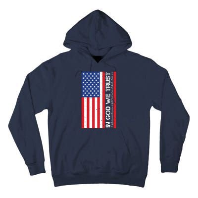 In God We Trust Psalm 56:4 US Flag Tall Hoodie