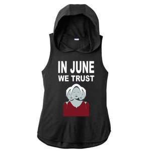 In June We Trust Ladies PosiCharge Tri-Blend Wicking Draft Hoodie Tank