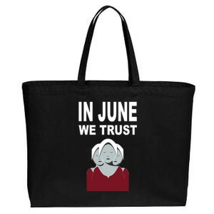 In June We Trust Cotton Canvas Jumbo Tote