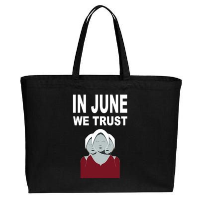 In June We Trust Cotton Canvas Jumbo Tote