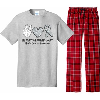 In May We Wear Gray Brain Cancer Awareness Pajama Set