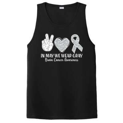 In May We Wear Gray Brain Cancer Awareness PosiCharge Competitor Tank