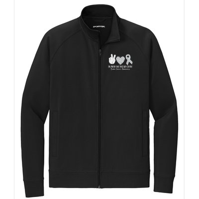 In May We Wear Gray Brain Cancer Awareness Stretch Full-Zip Cadet Jacket