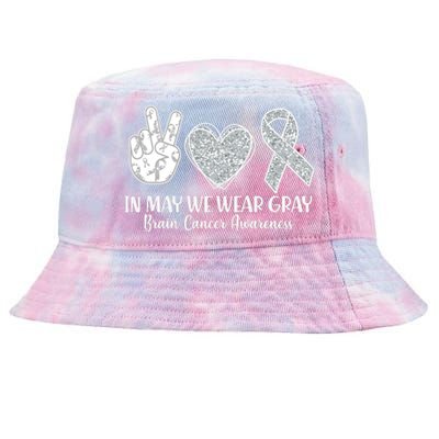 In May We Wear Gray Brain Cancer Awareness Tie-Dyed Bucket Hat