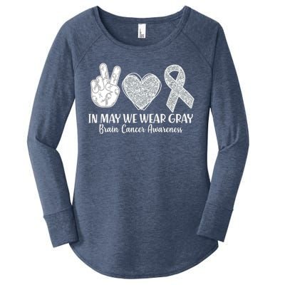 In May We Wear Gray Brain Cancer Awareness Women's Perfect Tri Tunic Long Sleeve Shirt