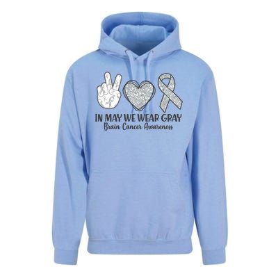 In May We Wear Gray Brain Cancer Awareness Unisex Surf Hoodie