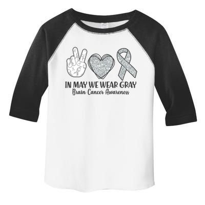 In May We Wear Gray Brain Cancer Awareness Toddler Fine Jersey T-Shirt