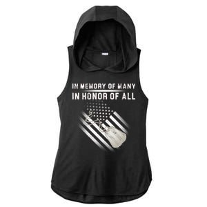 In Memory Of Many In Honor Of All Ladies PosiCharge Tri-Blend Wicking Draft Hoodie Tank