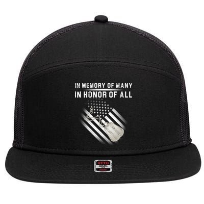 In Memory Of Many In Honor Of All 7 Panel Mesh Trucker Snapback Hat
