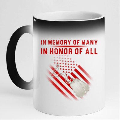 In Memory Of Many In Honor Of All 11oz Black Color Changing Mug