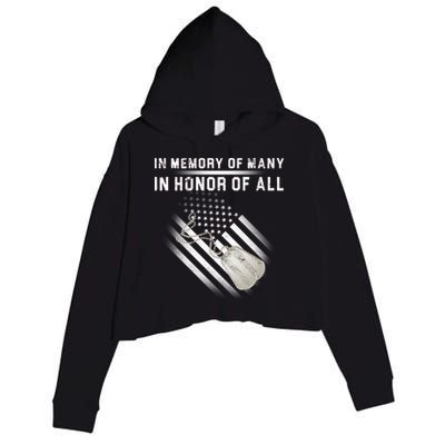 In Memory Of Many In Honor Of All Crop Fleece Hoodie