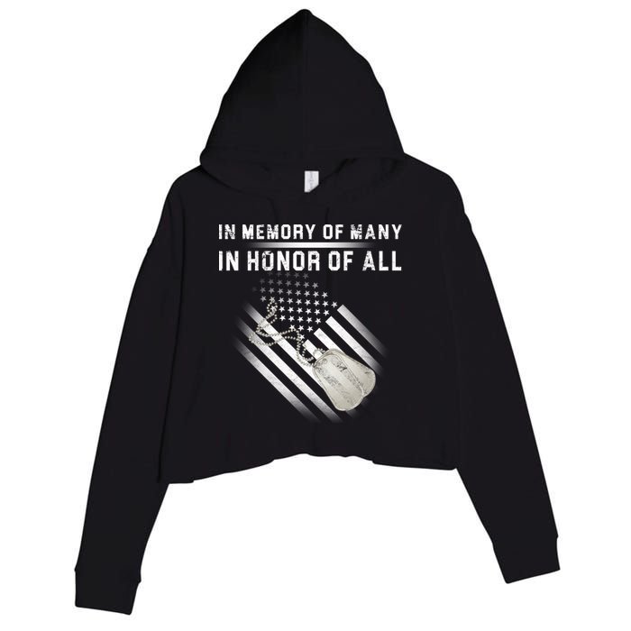 In Memory Of Many In Honor Of All Crop Fleece Hoodie