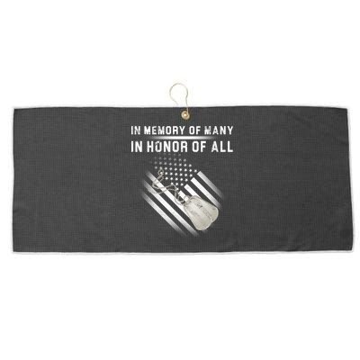 In Memory Of Many In Honor Of All Large Microfiber Waffle Golf Towel