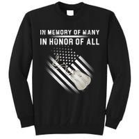 In Memory Of Many In Honor Of All Tall Sweatshirt