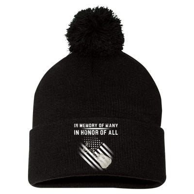 In Memory Of Many In Honor Of All Pom Pom 12in Knit Beanie