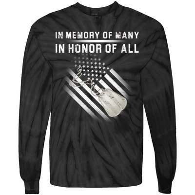 In Memory Of Many In Honor Of All Tie-Dye Long Sleeve Shirt