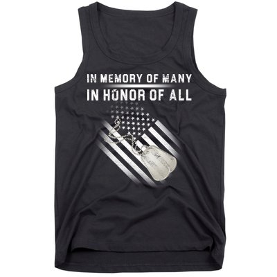 In Memory Of Many In Honor Of All Tank Top