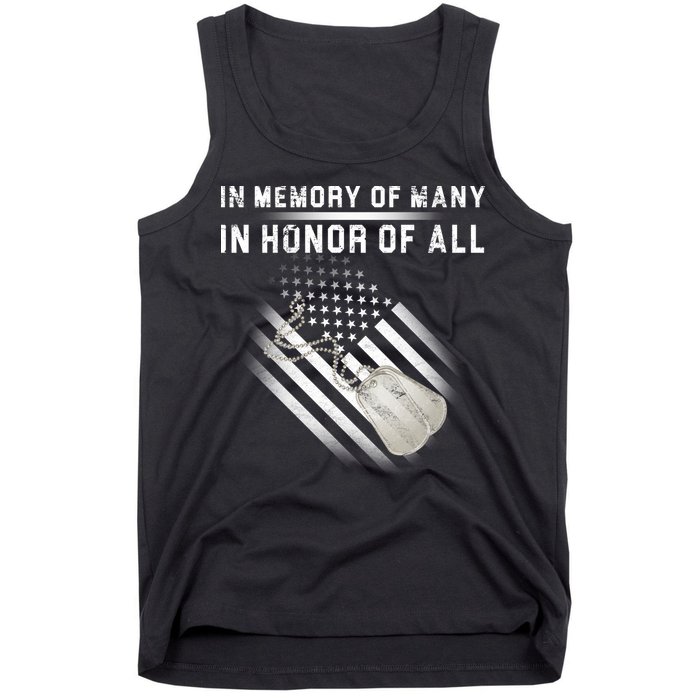In Memory Of Many In Honor Of All Tank Top