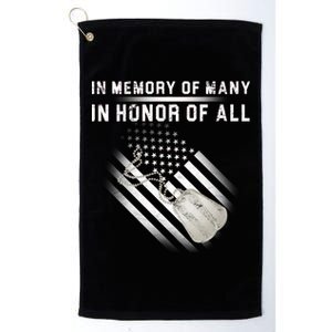 In Memory Of Many In Honor Of All Platinum Collection Golf Towel