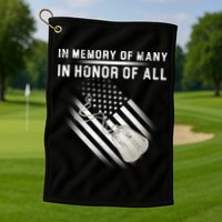 In Memory Of Many In Honor Of All Golf Towel