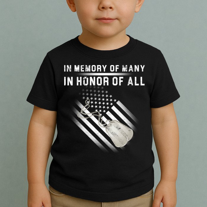 In Memory Of Many In Honor Of All Toddler T-Shirt