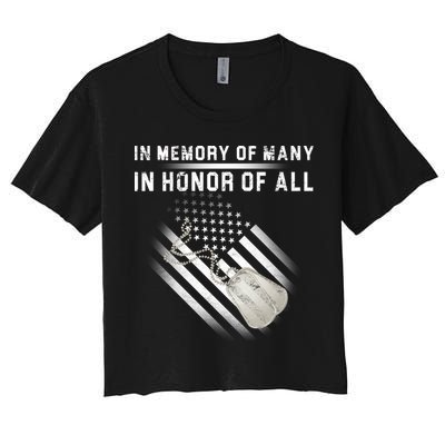 In Memory Of Many In Honor Of All Crop Top