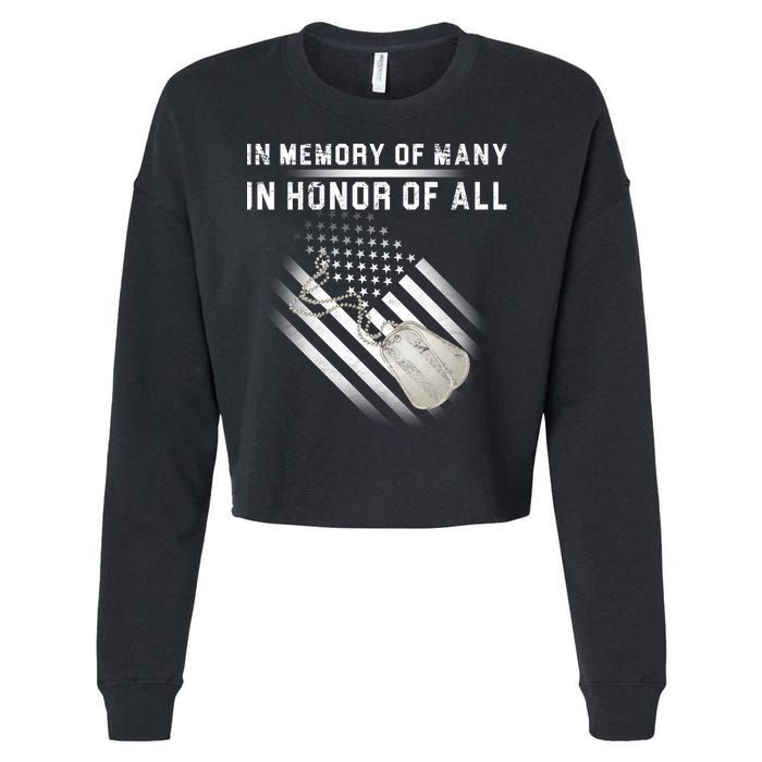 In Memory Of Many In Honor Of All Cropped Pullover Crew