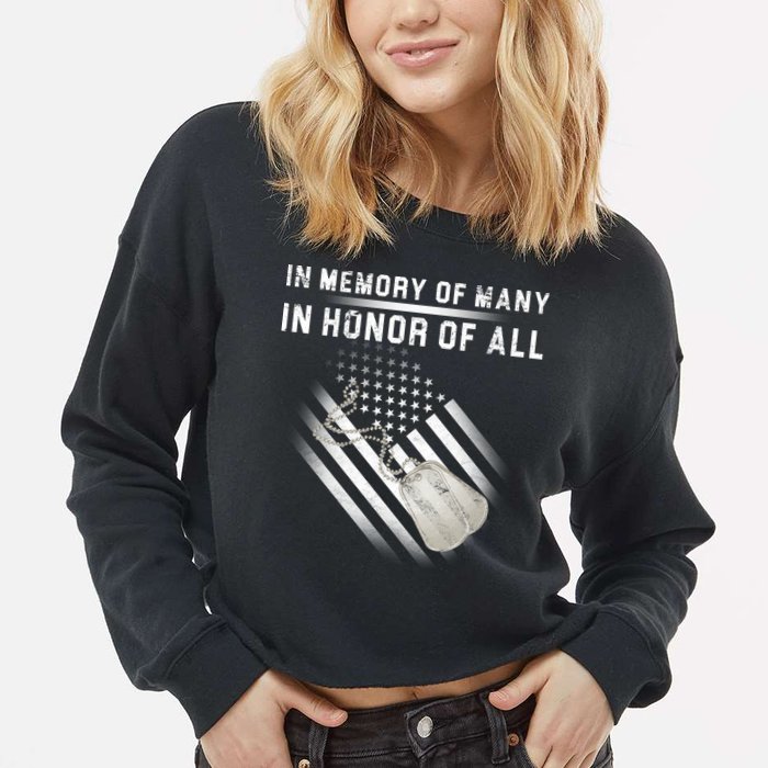 In Memory Of Many In Honor Of All Cropped Pullover Crew