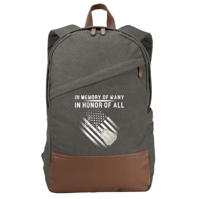 In Memory Of Many In Honor Of All Cotton Canvas Backpack