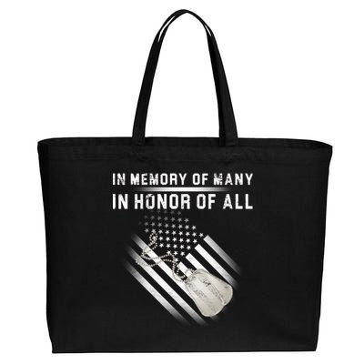 In Memory Of Many In Honor Of All Cotton Canvas Jumbo Tote