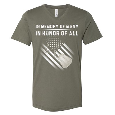 In Memory Of Many In Honor Of All V-Neck T-Shirt