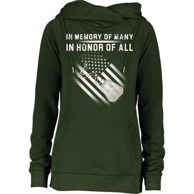 In Memory Of Many In Honor Of All Womens Funnel Neck Pullover Hood