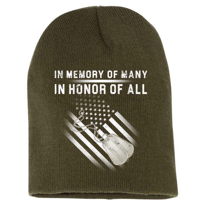 In Memory Of Many In Honor Of All Short Acrylic Beanie